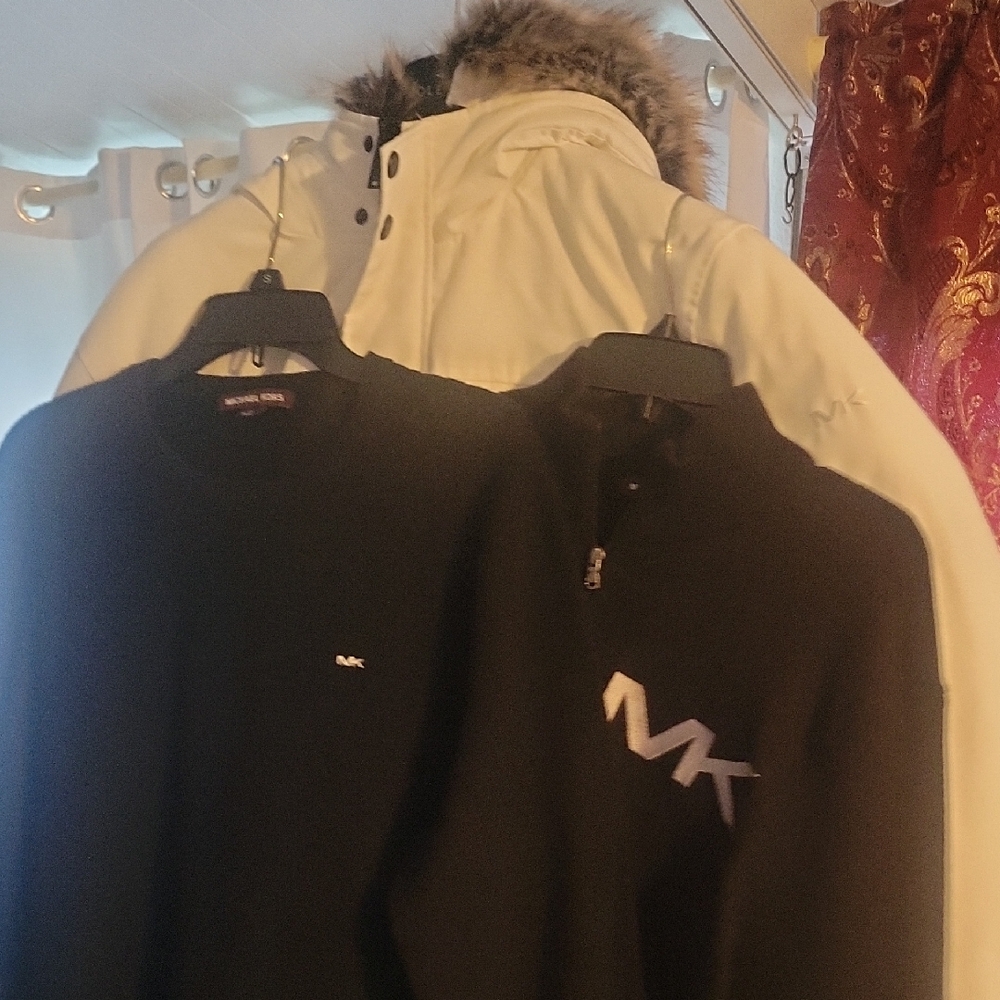 Michael Kors Black and White Performance Jacket